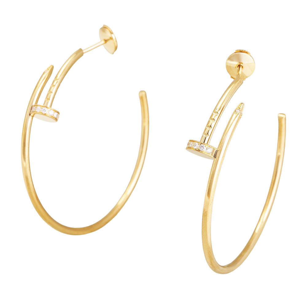 Cartier Juste un Clou Earrings 18K Yellow Gold B8301225