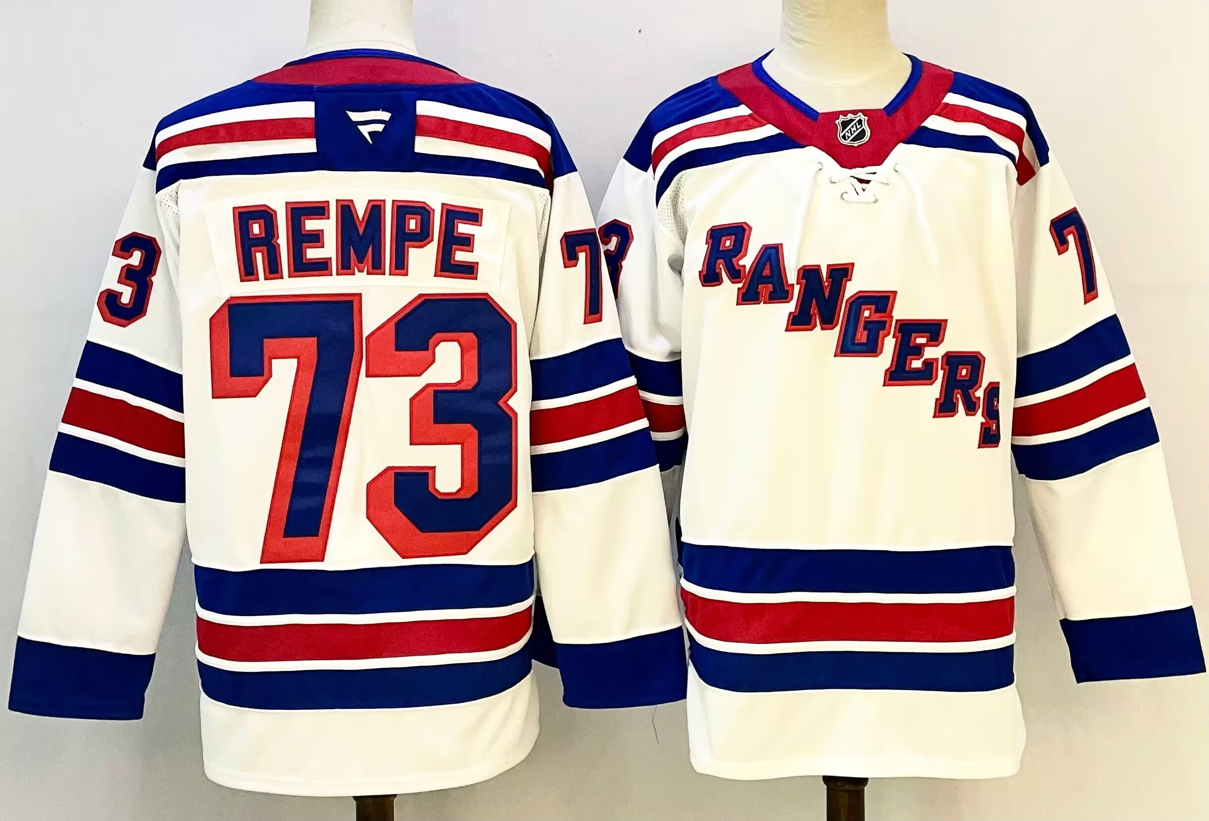 Men's New York Rangers Matt Rempe #73 Fanatics White Away Breakaway Player Jersey