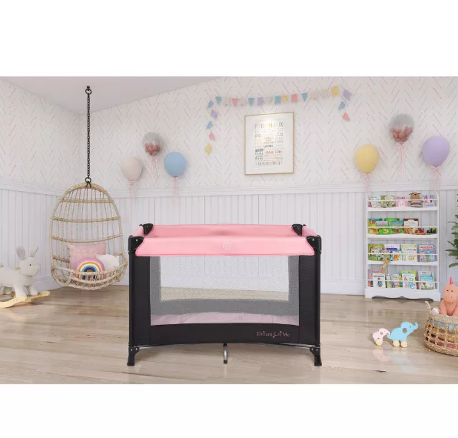 Dream On Me Nest Portable Play Yard In Pink