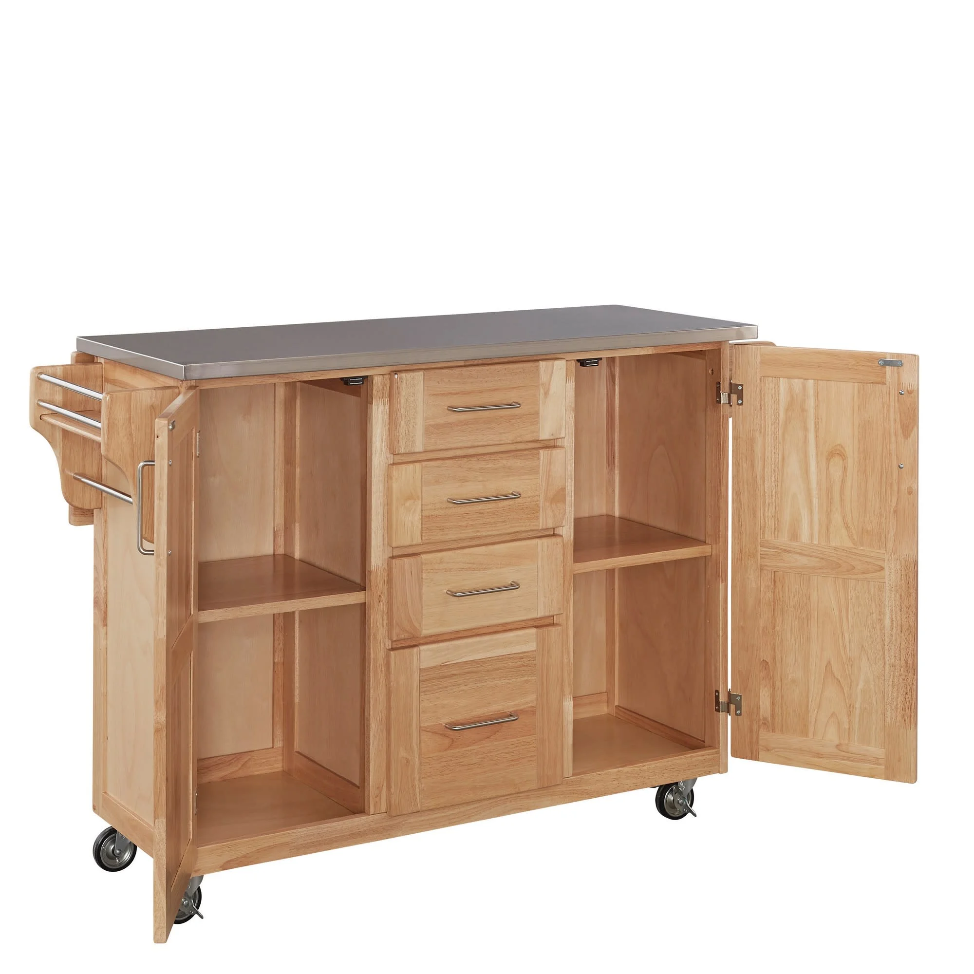 Homestyles General Line Wood Kitchen Cart in Brown
