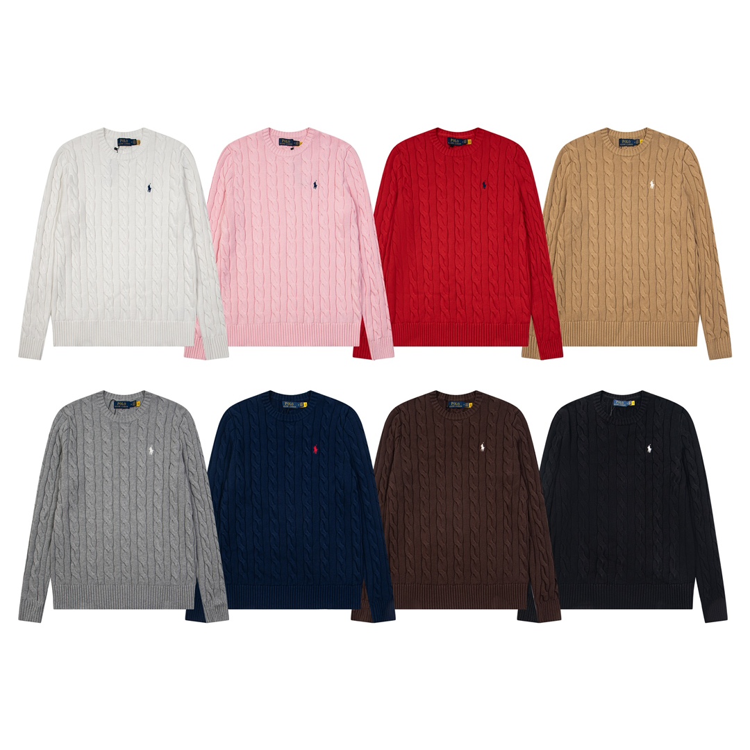 Ralph Lauren Round neck pullover knitted sweater unisex - cnluxepick