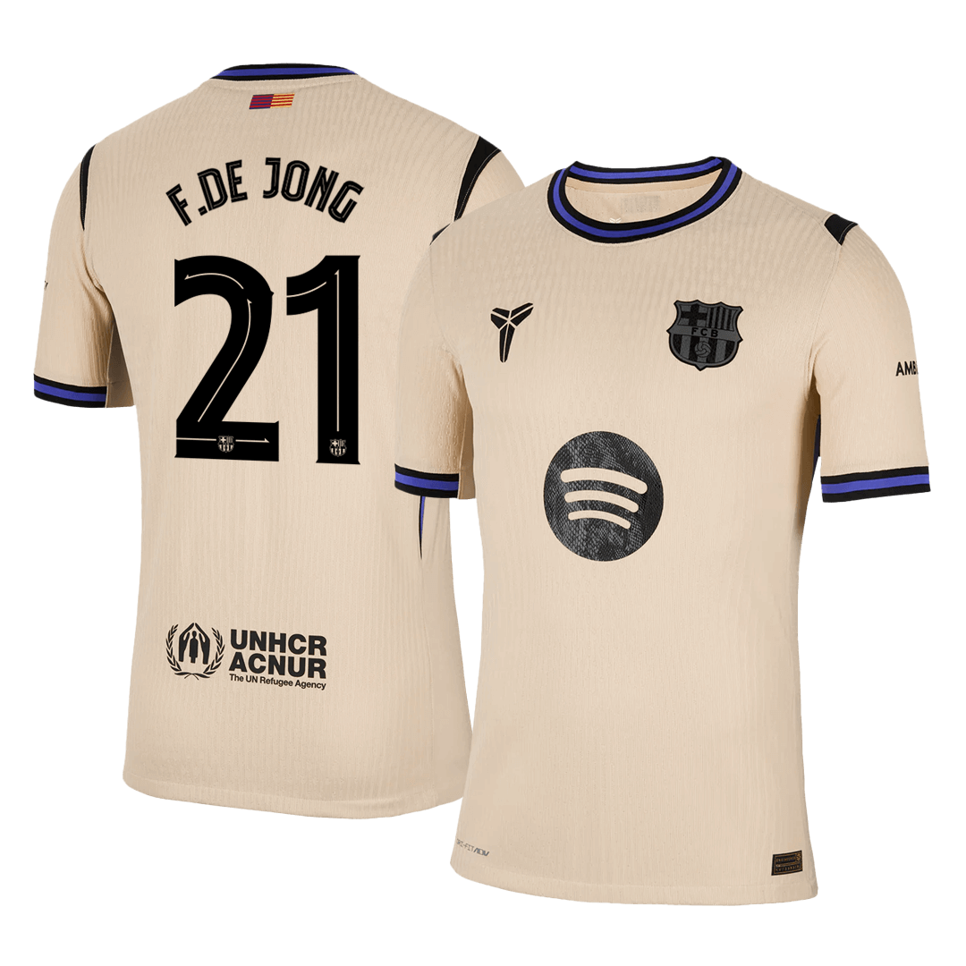 F.DE JONG #21 Barcelona Away Player Version Jersey 2025/26 - UCL
