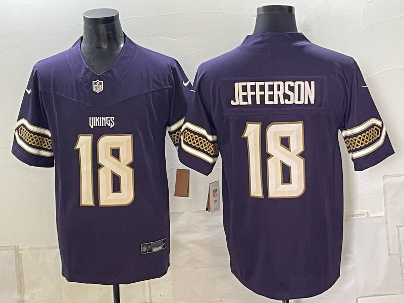 Men's Minnesota Vikings Justin Jefferson #18 Purple 2026 Rivalries Collection Game Jersey
