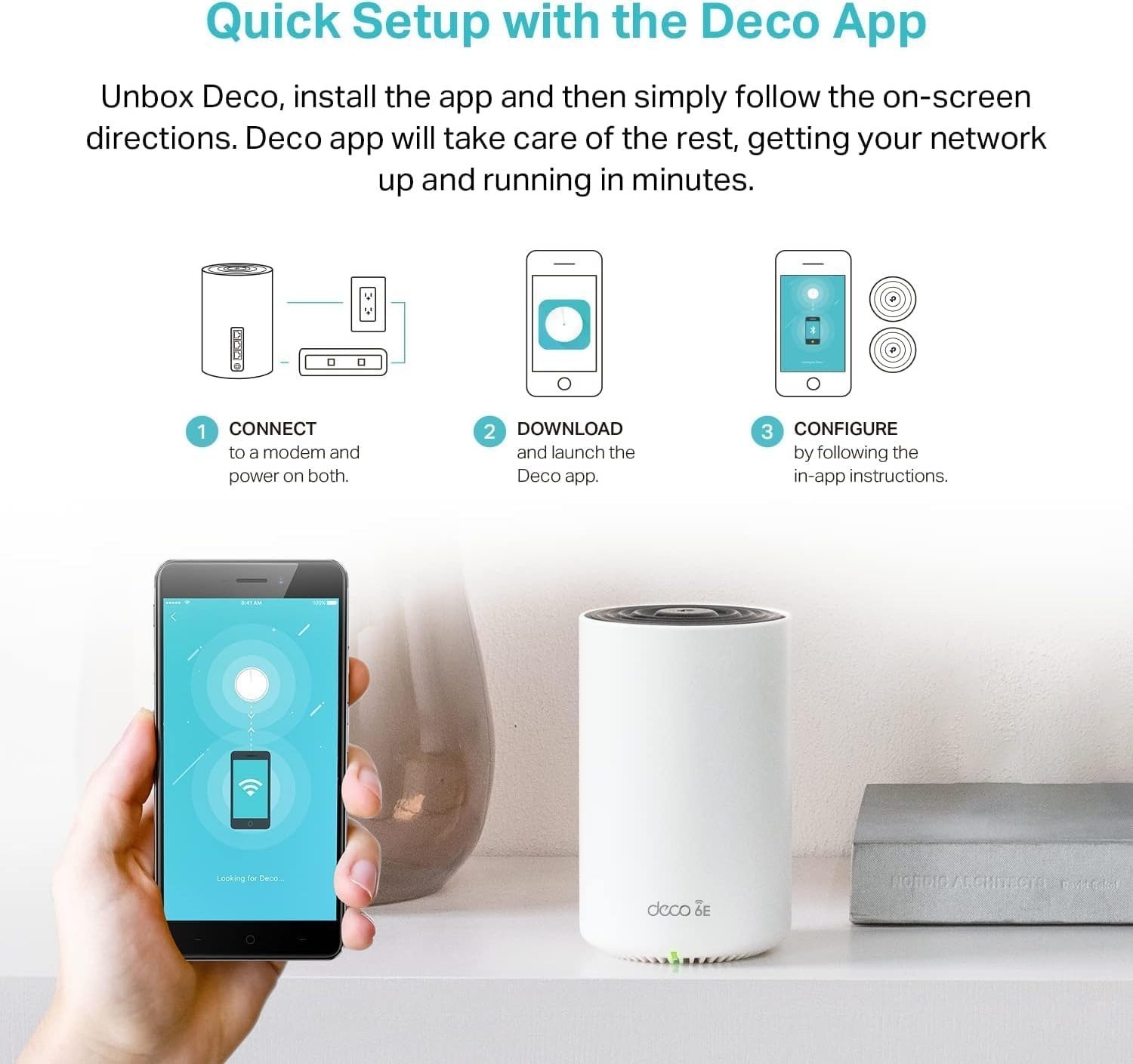 TP-Link Tri-Band WiFi 6E Mesh System – Covers up to 2900 Sq.Ft, Replaces WiFi Router and Extender, 1-Pack
