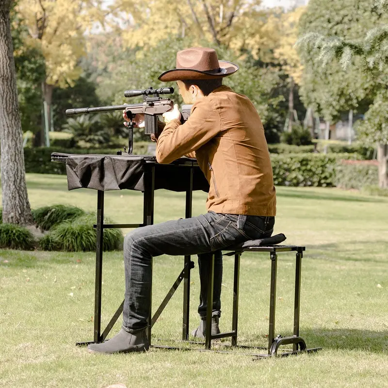 Portable Shooting Table and Seat Combo – Adjustable Field Shooting Platform