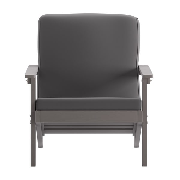 AllWeather Poly Resin Adirondack Style Chair and Cushions
