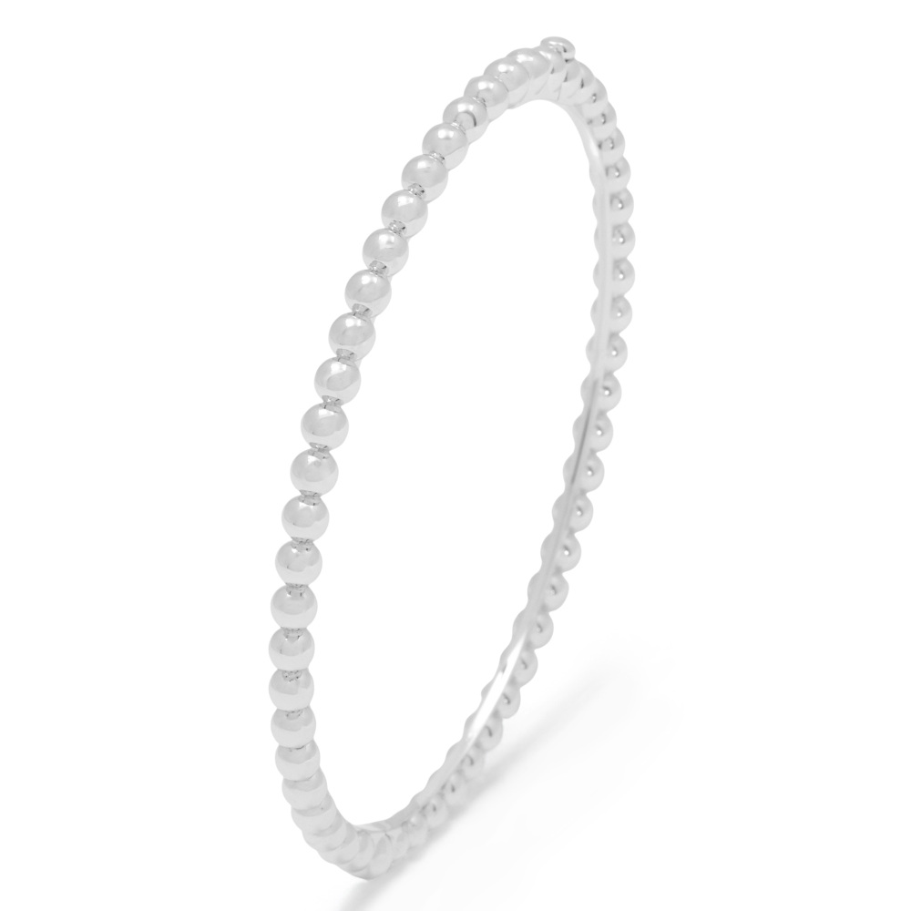 Van Cleef & Arpels Perlet Gold Beads Bracelet 18K White Gold VCARP7SL00