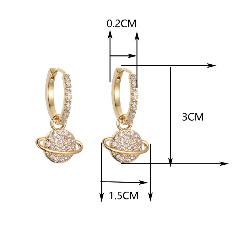Adele Crystal Saturn Earrings