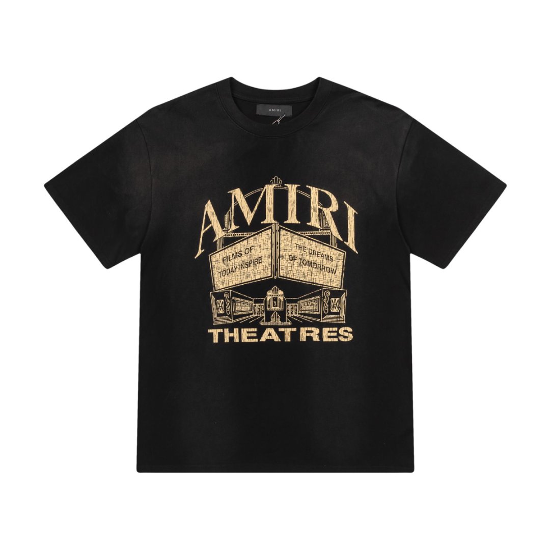 Amiri washed cracked printed short-sleeved - cnluxepick