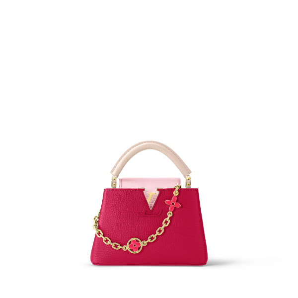 Louis Vuitton Capucines Mini Taurillon Cowhide Dark Pink 20Cm M20845