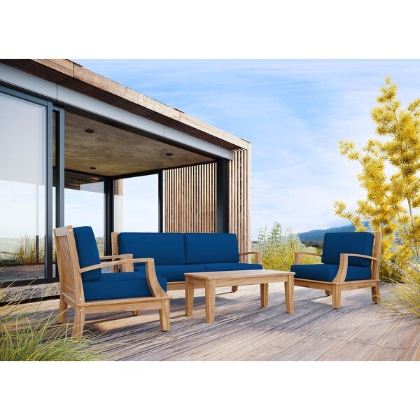 Eliane Teak Sofa with Sunbrella Cushion