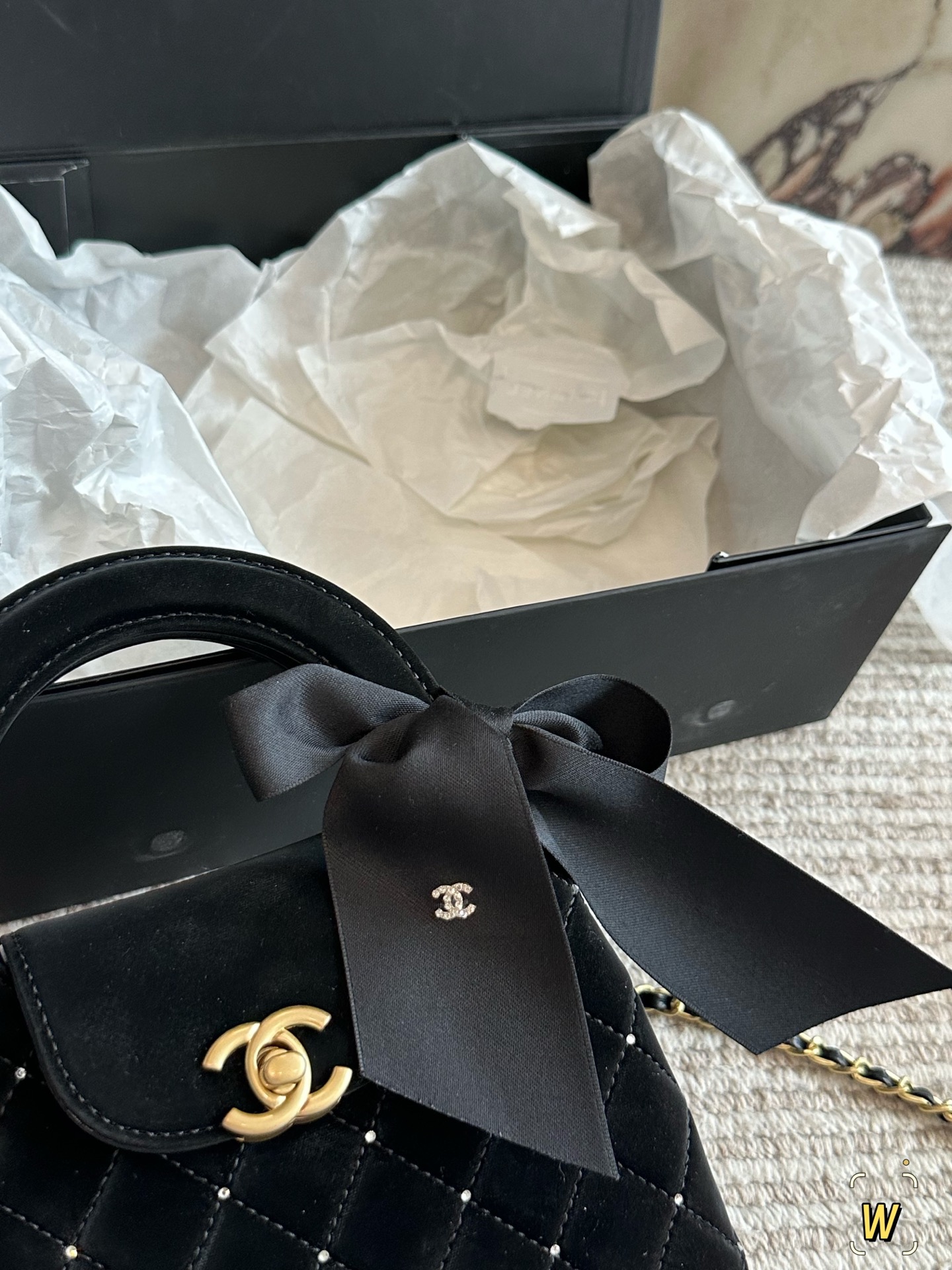 Chanel Velvet Kelly Chain Bag - cnluxepick
