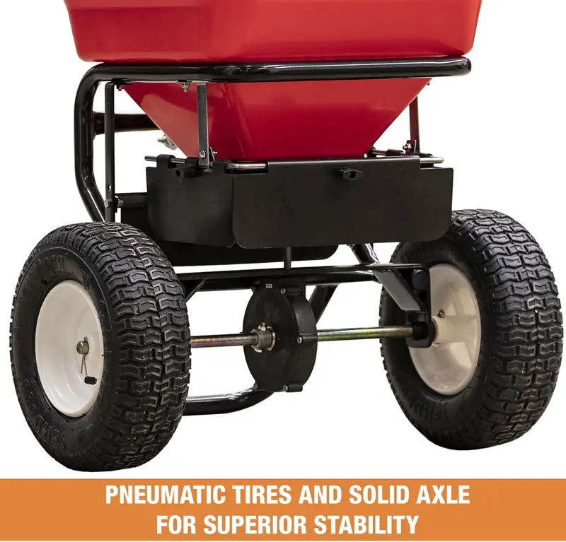 Walk-Behind Push Spreader – 100-Lb Capacity Grounds Keeper for Seed, Fertilizer, Salt & De-Icer Application