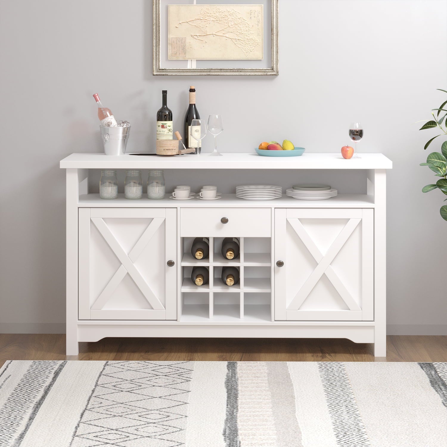 Catrimown Farmhouse Coffee Bar Cabinet, 47