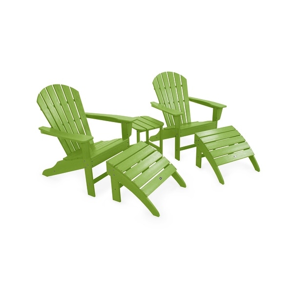 POLYWOOD South Beach Adirondack Chair 5Piece Set,White