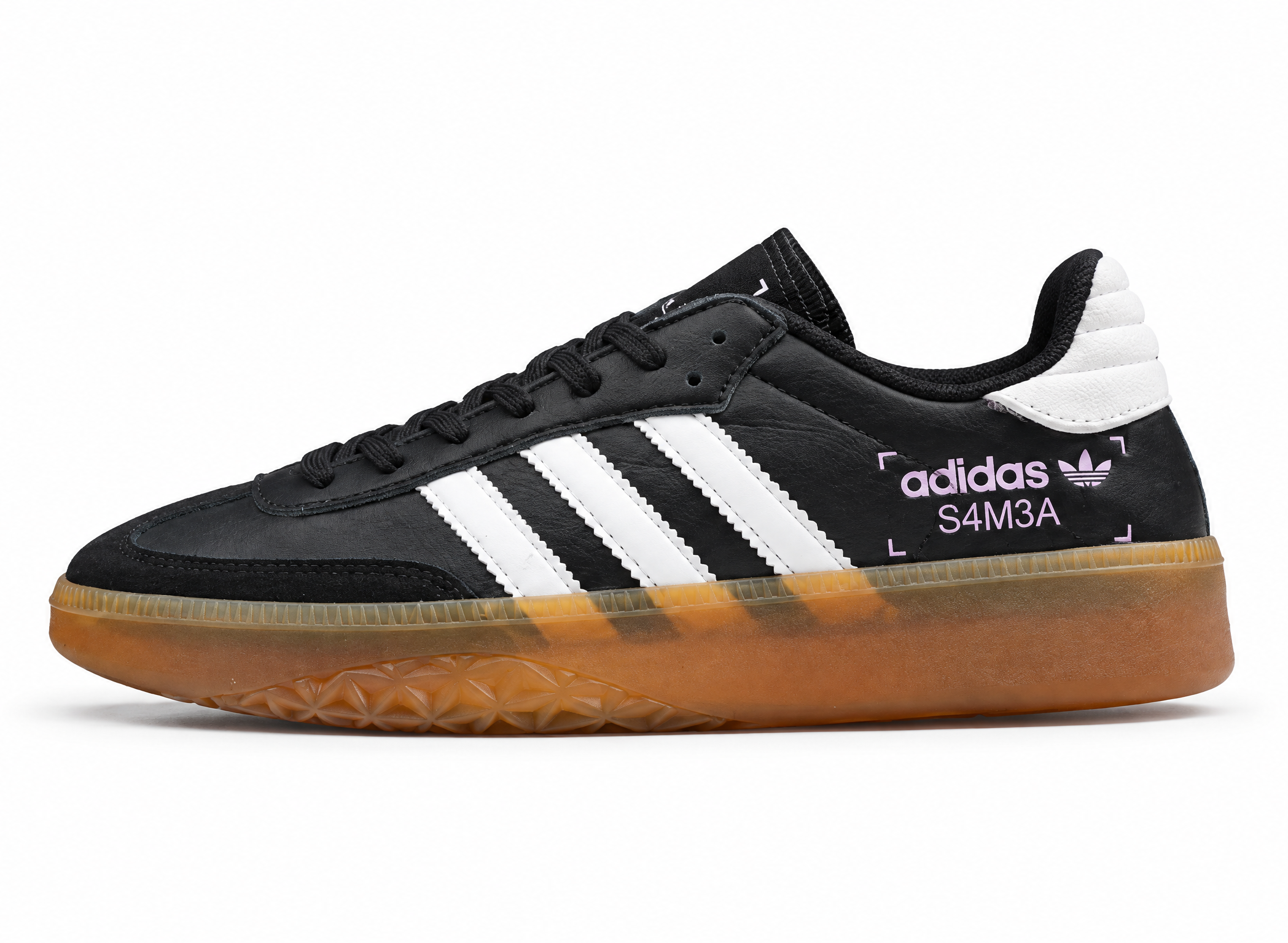 Adidas Samba Rm Shoes Core Black/Ftwr White/Clear Orange BD7539