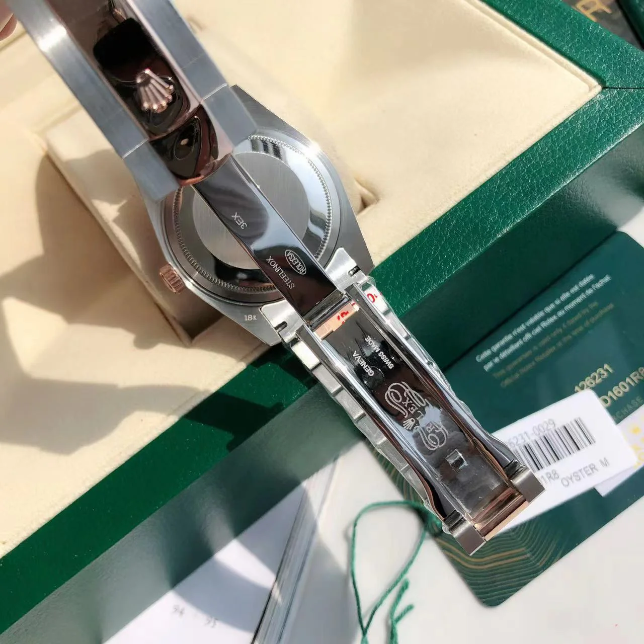 Rolex 25 Datejust 36mm Silver Pink Gold Black