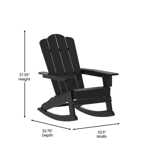 AllWeather Rocking Adirondack Chair with Swiveling Cupholder