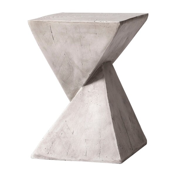 Modern Square Side Table in Fiberstone Glint Series by LeisureMod