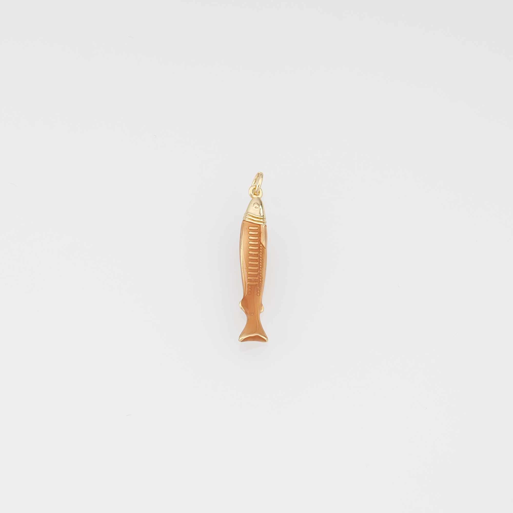 18K Gold Filled Fish Pendant,Enamel Ocean Fish Charm Earrings Necklace for DIY Jewelry Making Supply