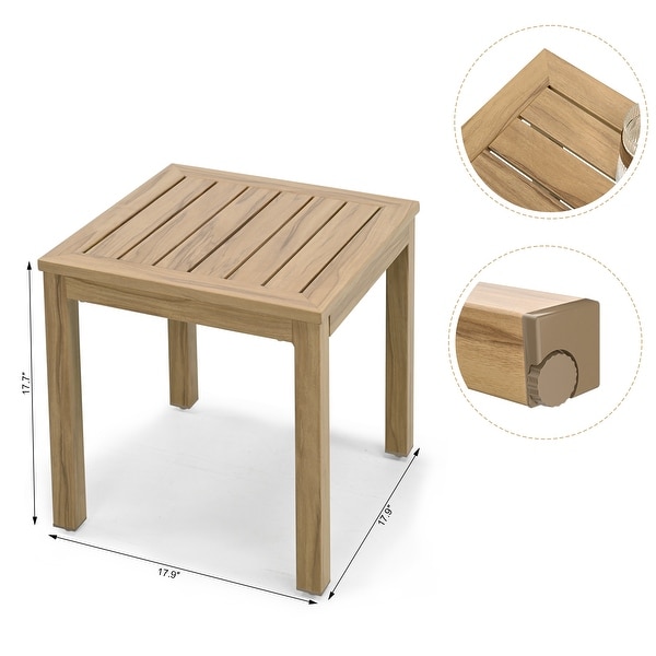 3Piece Woodgrain Aluminum Patio Conversation Set with Swivel Chairs,Rattan Chair Back and Cushions