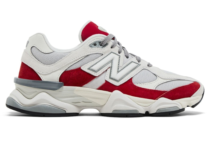 New Balance 9060 White Red U9060JBE Casual Running Sneakers
