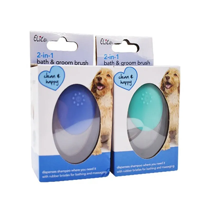 Pet 2-in-1 Spa Bath Brush Shower Fur ScrubberPet