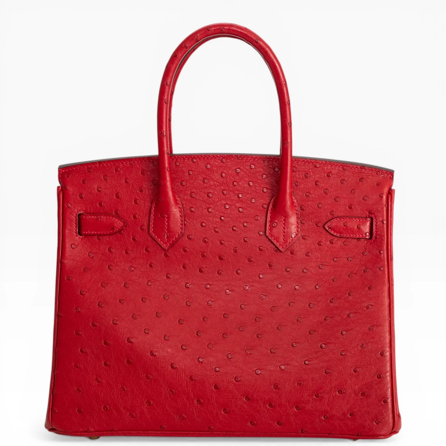 Hermès Birkin 30 Rouge Vif Ostrich Gold Hardware