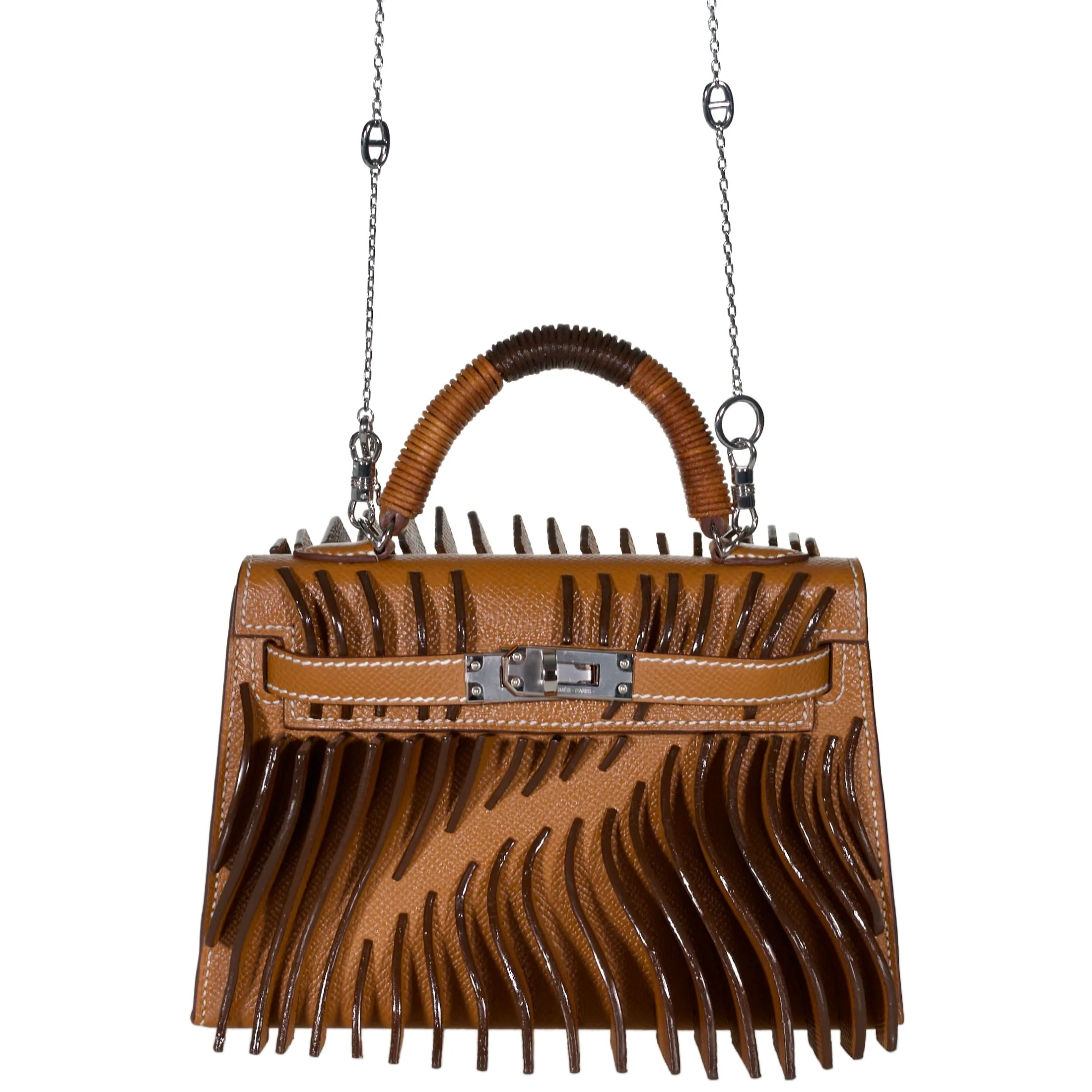 Jay Ahr “Relief” Act I Hermès Mini Kelly II Gold with Palladium Hardware