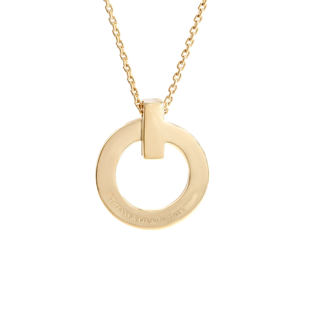 Tiffany & Co. Tiffany T One Circle Necklace 18K Yellow Gold 70875780