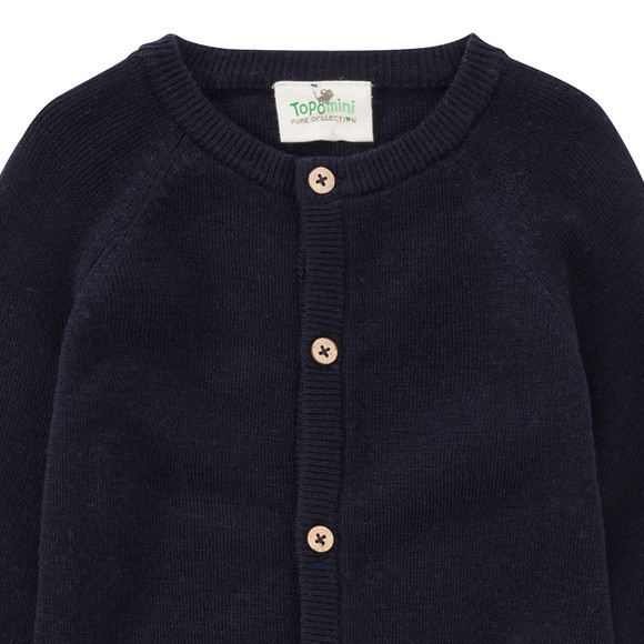 Topomini Pure Collection Baby Woll-Strickjacke unifarben
