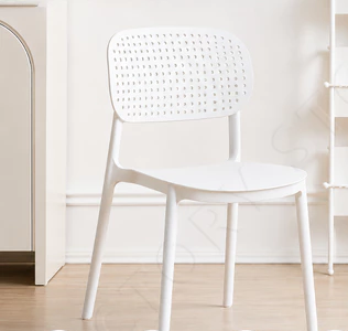 Plastic Household Thickened Dining Chair, Internet-famous Leisure Chair, Modern Minimalist Restaurant Stool, Stackable C