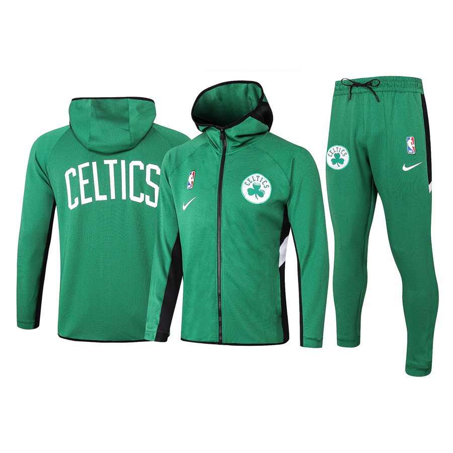 Men's Boston Celtics 2019/20 Showtime Full-Zip Therma Flex Performance Hoodie