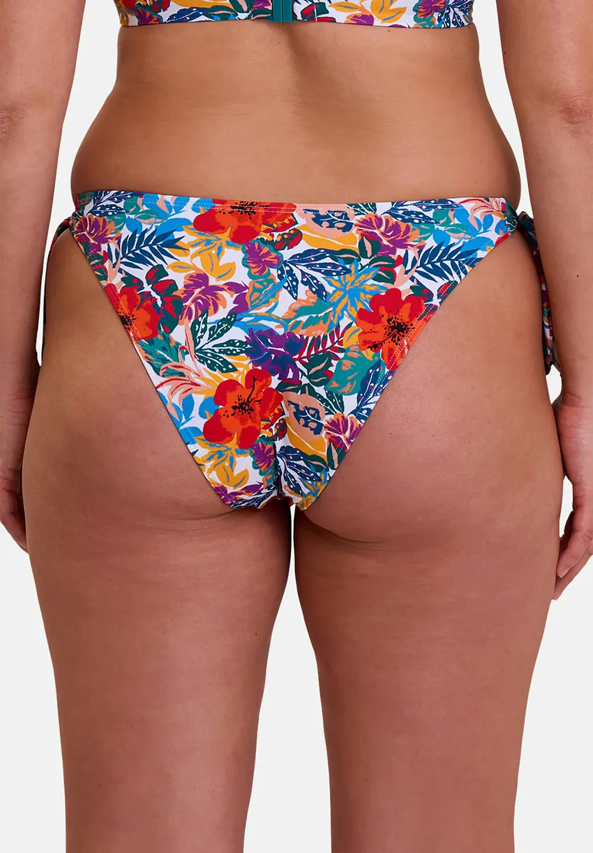 Slip de bain échancré Curaçao Imprimé Tropical Multicolore