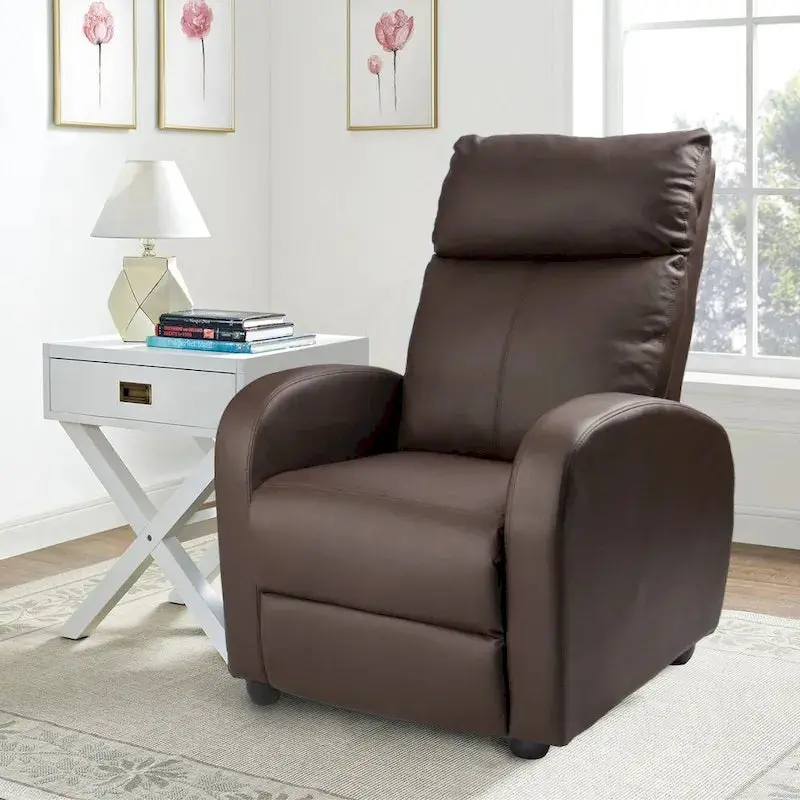PU Leather Push-Back Recliner Chair – Multiple Color Options Available