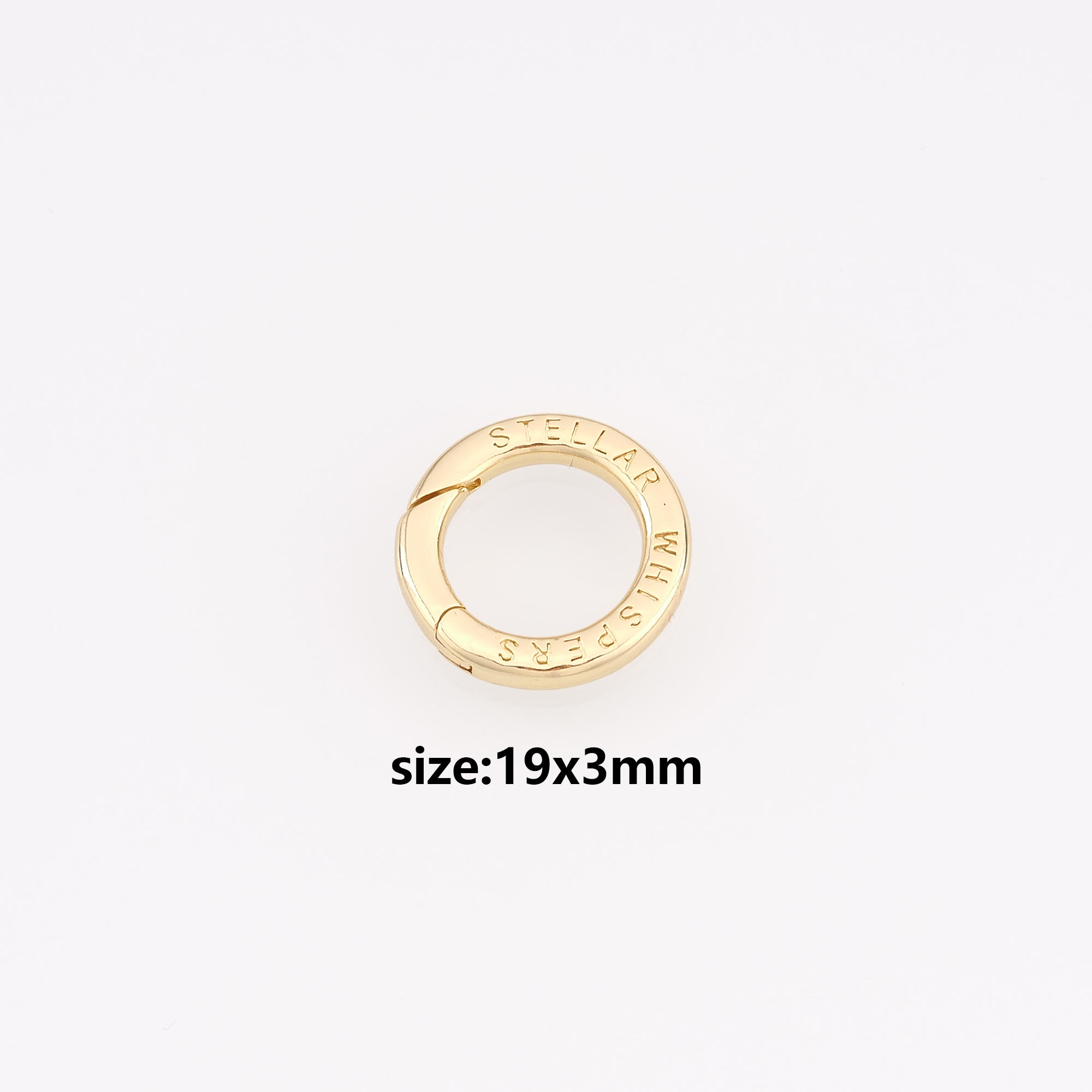 18K Gold Filled Round Clasp,Push Snap Clasp,Spring Buckle Bracelet Necklace for DIY Jewelry Finding Necklace Bracelet