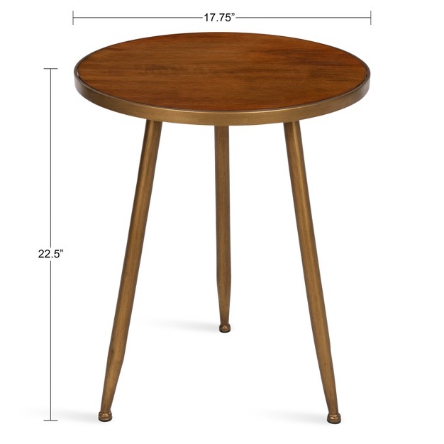 Kate And Laurel Clegg Round Wood Side Table 18x18x22 5 Brown