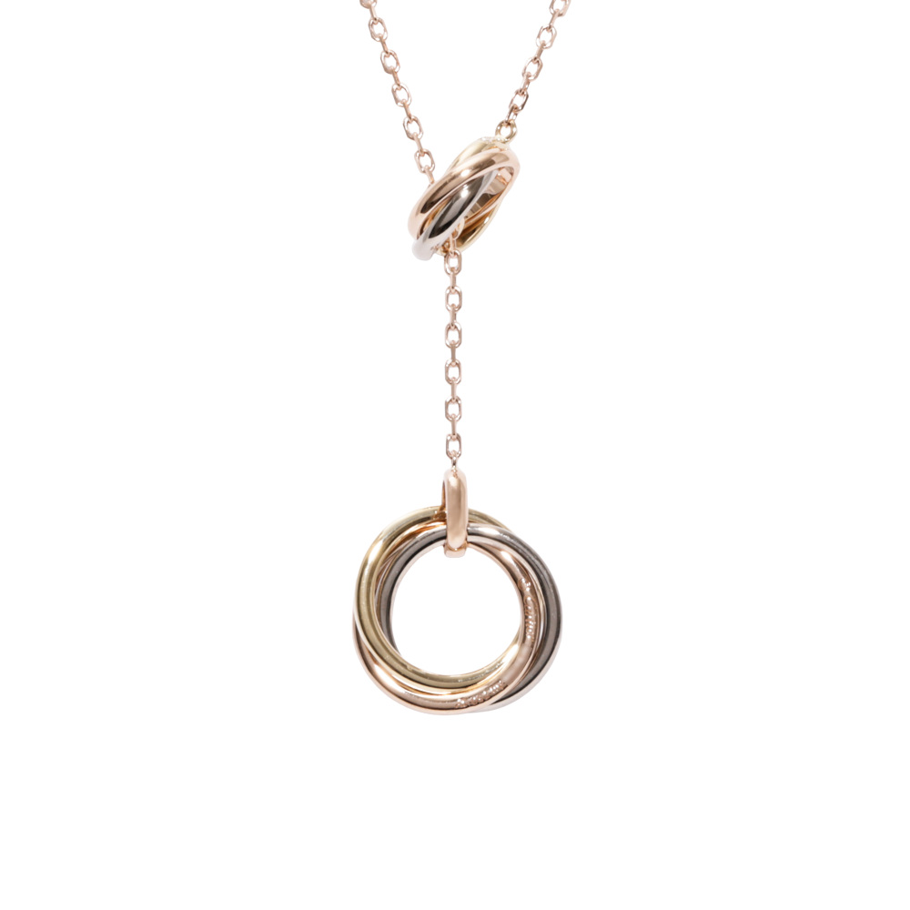 Cartier Trinity Necklace Tri-Gold Diamond B7058500