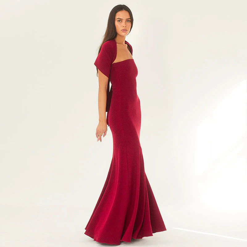 Strapless Mermaid Maxi Dress | Elegant Evening GownClistos