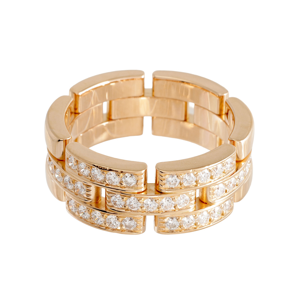 Cartier Mayon Pantale Ring 18K Rose Gold Diamond B4095300