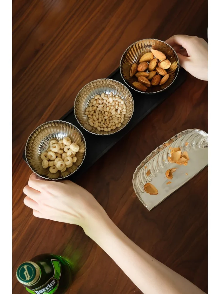 DC137 - High-end line/gift box TIff@ny silver egg walnut nut tray tea tray table ornament housewarming