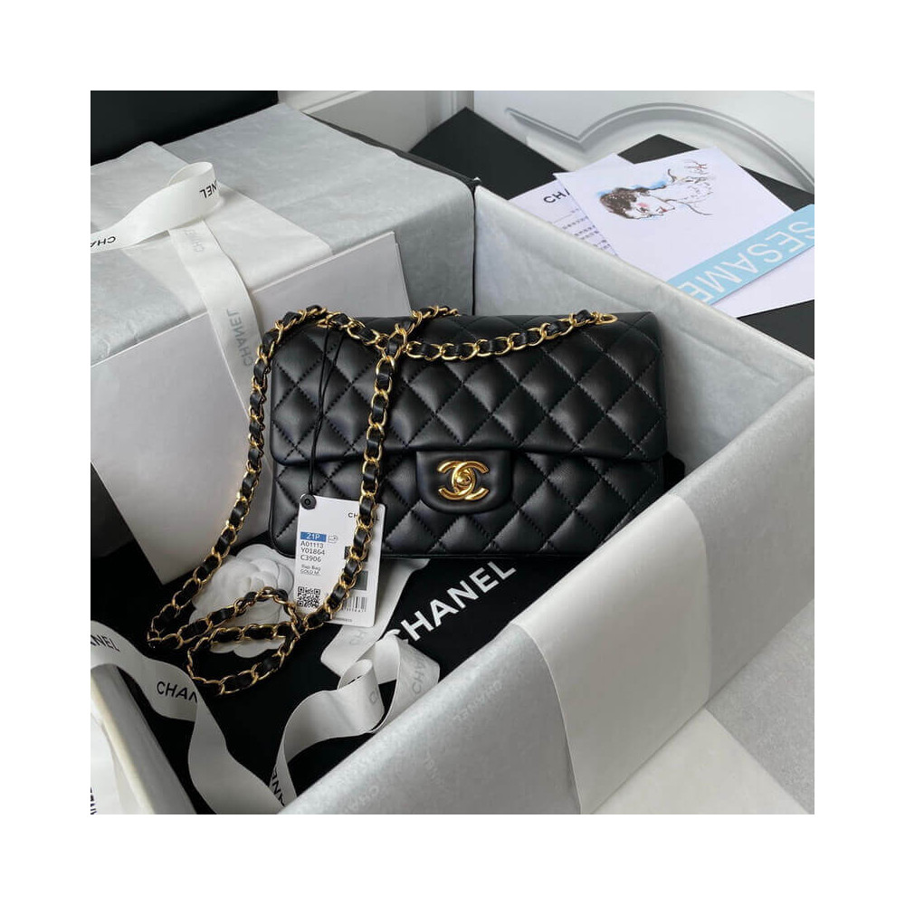 Chanel Lambskin Small Double Flap Bag 23cm
