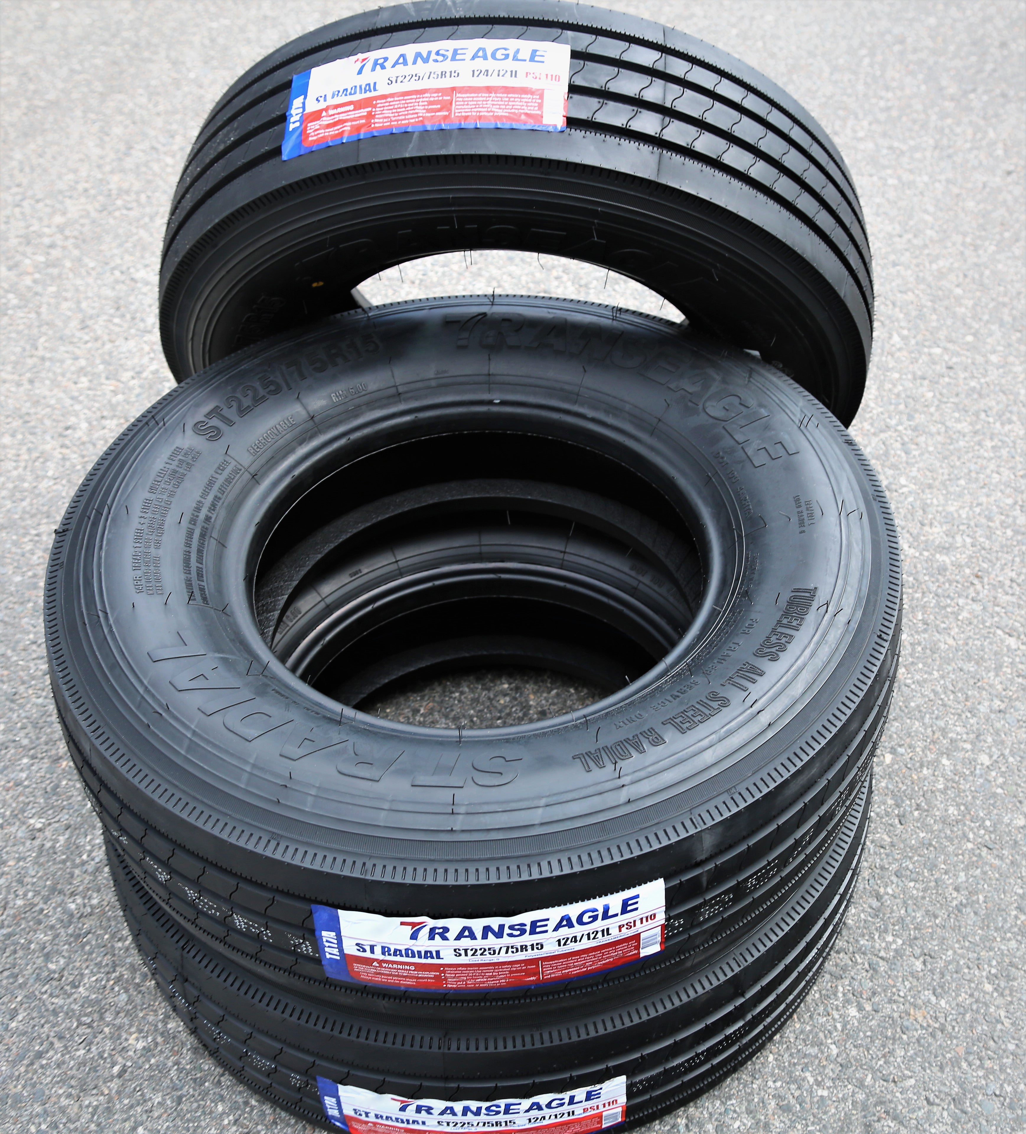 Transeagle All Steel STR Trailer Tire - ST225/75R15 124L LRG 14PLY