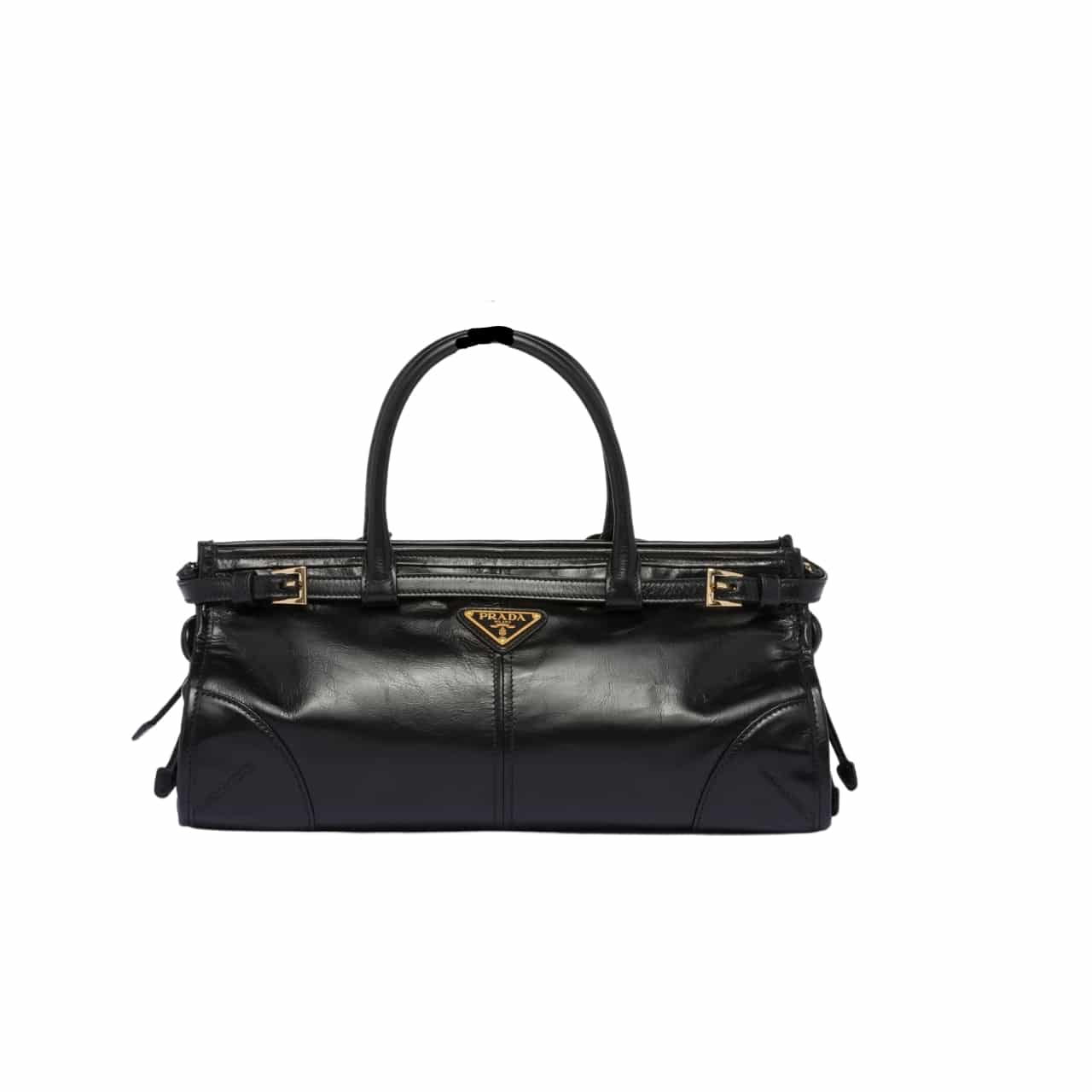 Prada Medium Leather Handbag Black 32Cm