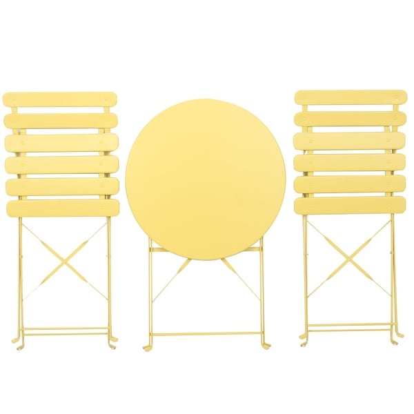 3 Piece Patio Bistro Balcony Chair Table Set
