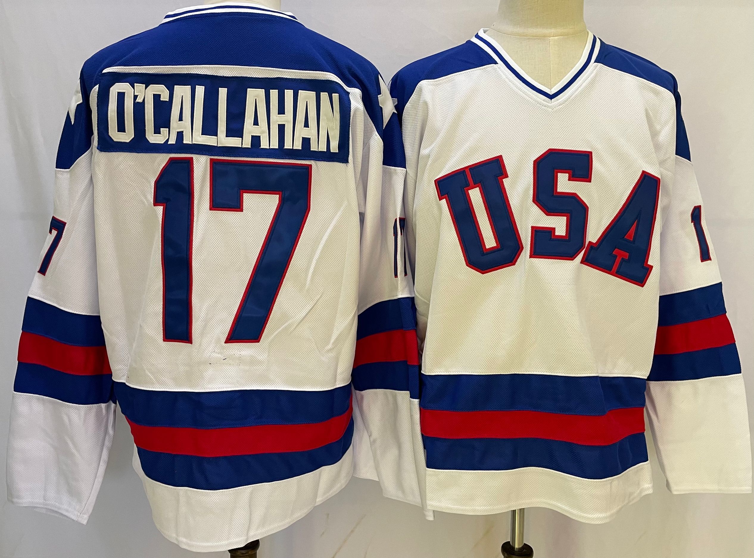 Men's USA Hockey Jack O'Callahan #17 White Player Jersey