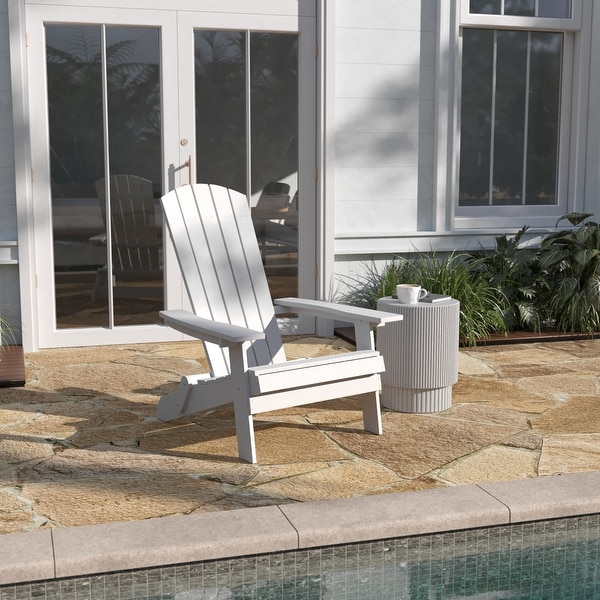 AllWeather Poly Resin Folding Adirondack Chair