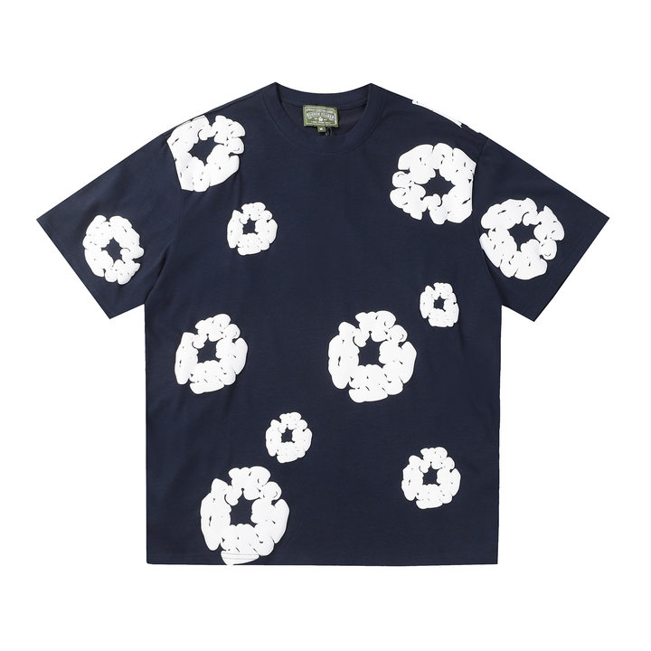 Denim Tear Kapok Flower Short-Sleeved Shorts - cnluxepick
