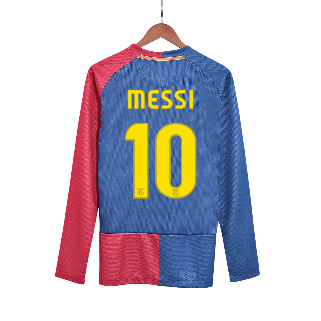 Retro Soccer Jersey MESSI #10 Barcelona Home Long Sleeve 2008/09 - UCL Final - UCL