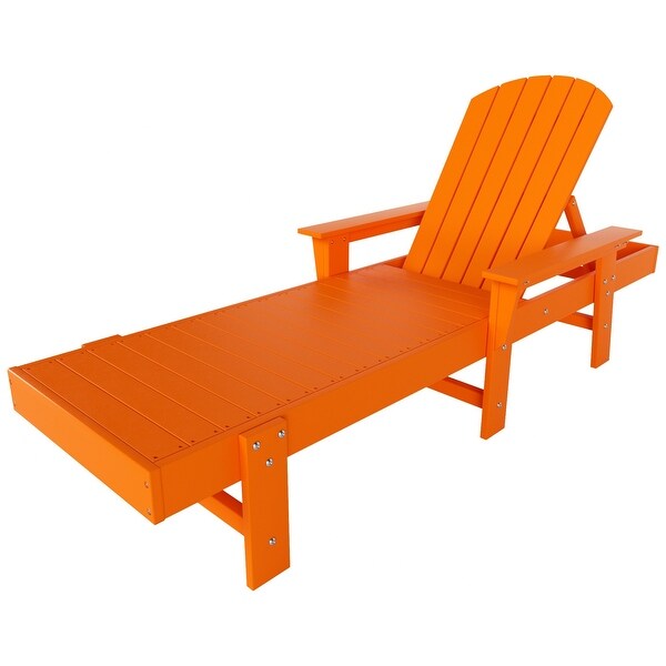 Polytrends Altura Poly EcoFriendly All Weather Reclining Chaise Lounge with Arms